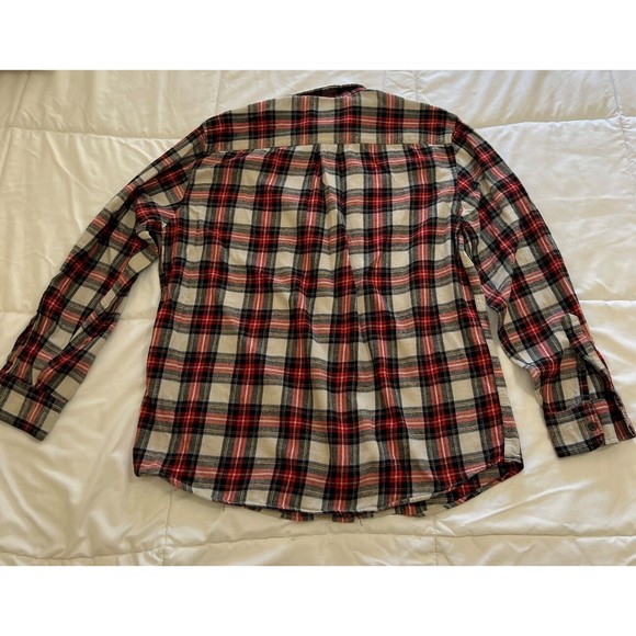 St. John's Bay Men's Plaid Flannel Classic Fit Button Down Shirt Size L - Picture 8 of 10